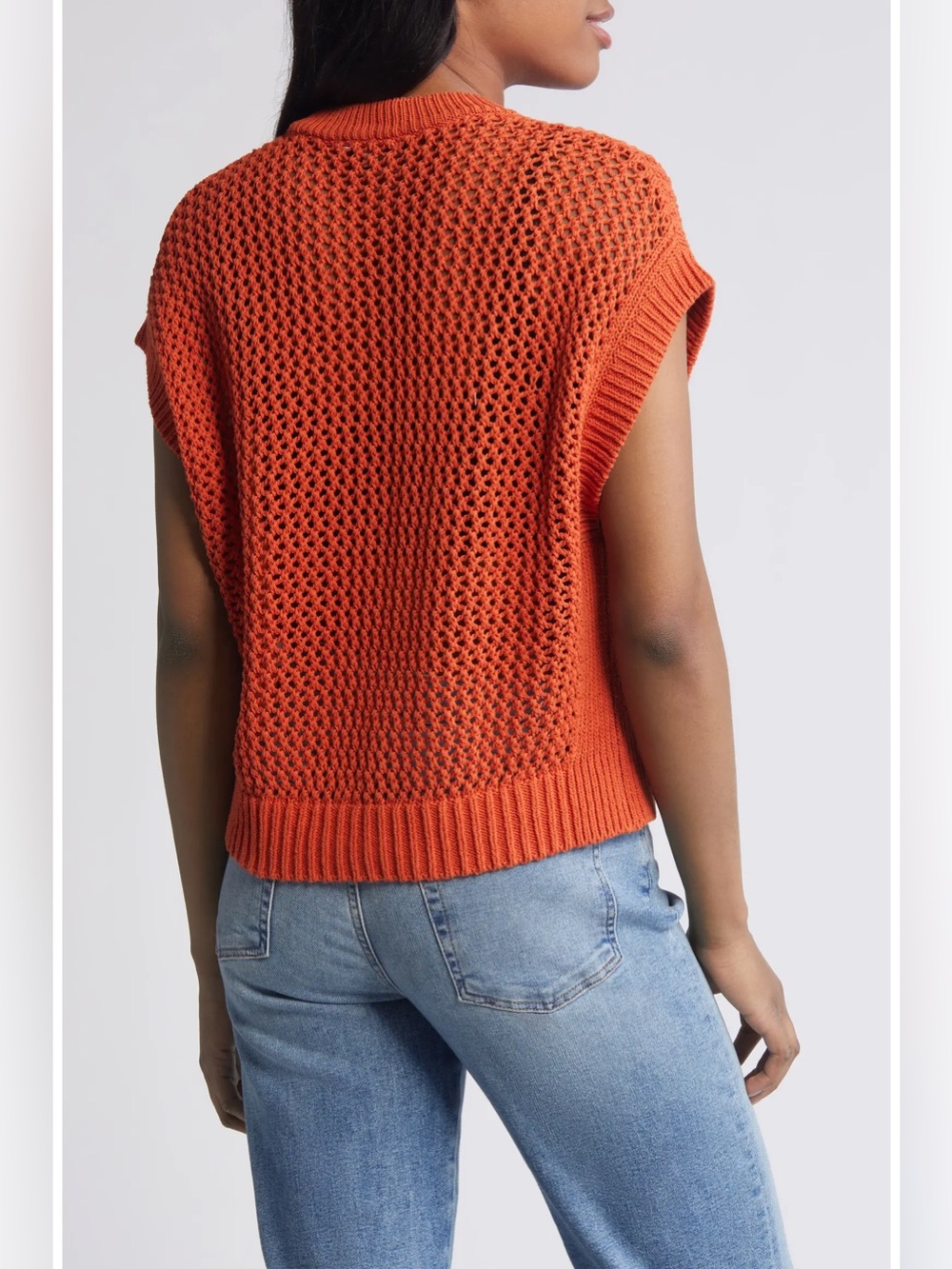 NWT Madewell Vibrant Orange Knit Top - Picture 2 of 5
